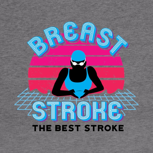 Girls Retro Breaststroke Fan Girls Swim Gift by atomguy